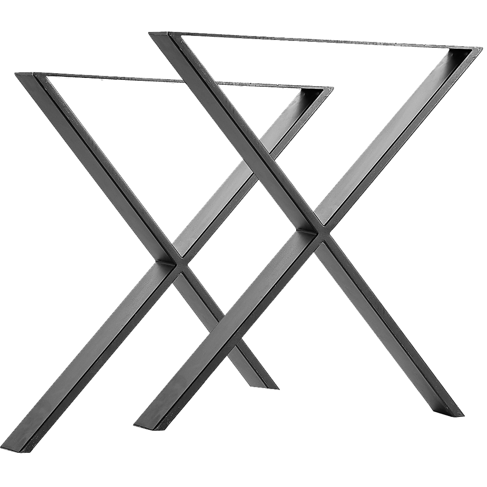 X Shaped Table Bench Desk Legs Retro Industrial Design Fully Welded