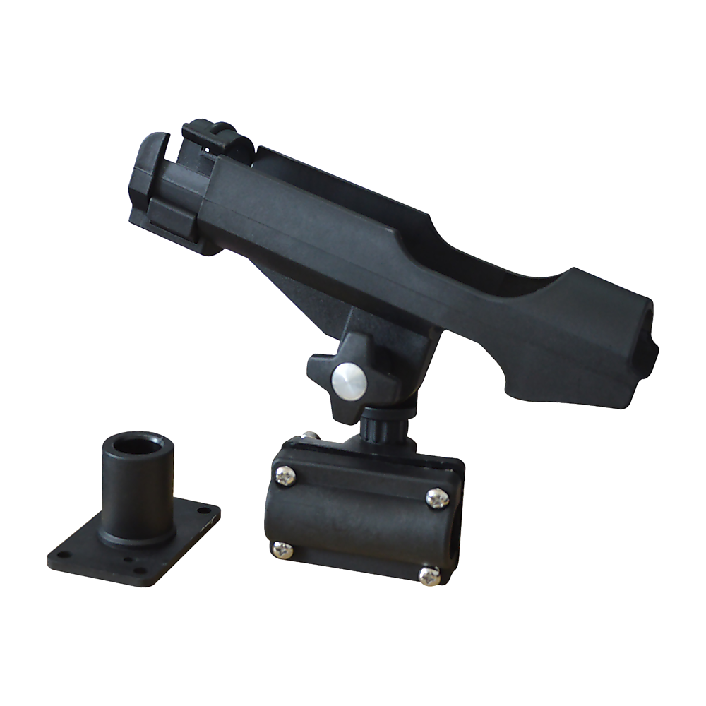 4PC Kayak Boat Fishing Pole Rod Holder Tackle Kit  Adjustable Side Rail Mount