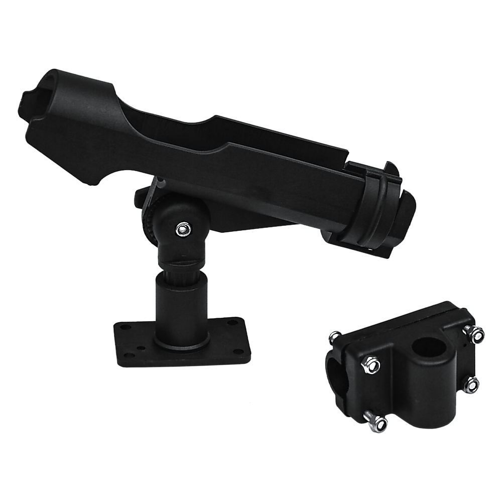 4PC Kayak Boat Fishing Pole Rod Holder Tackle Kit  Adjustable Side Rail Mount