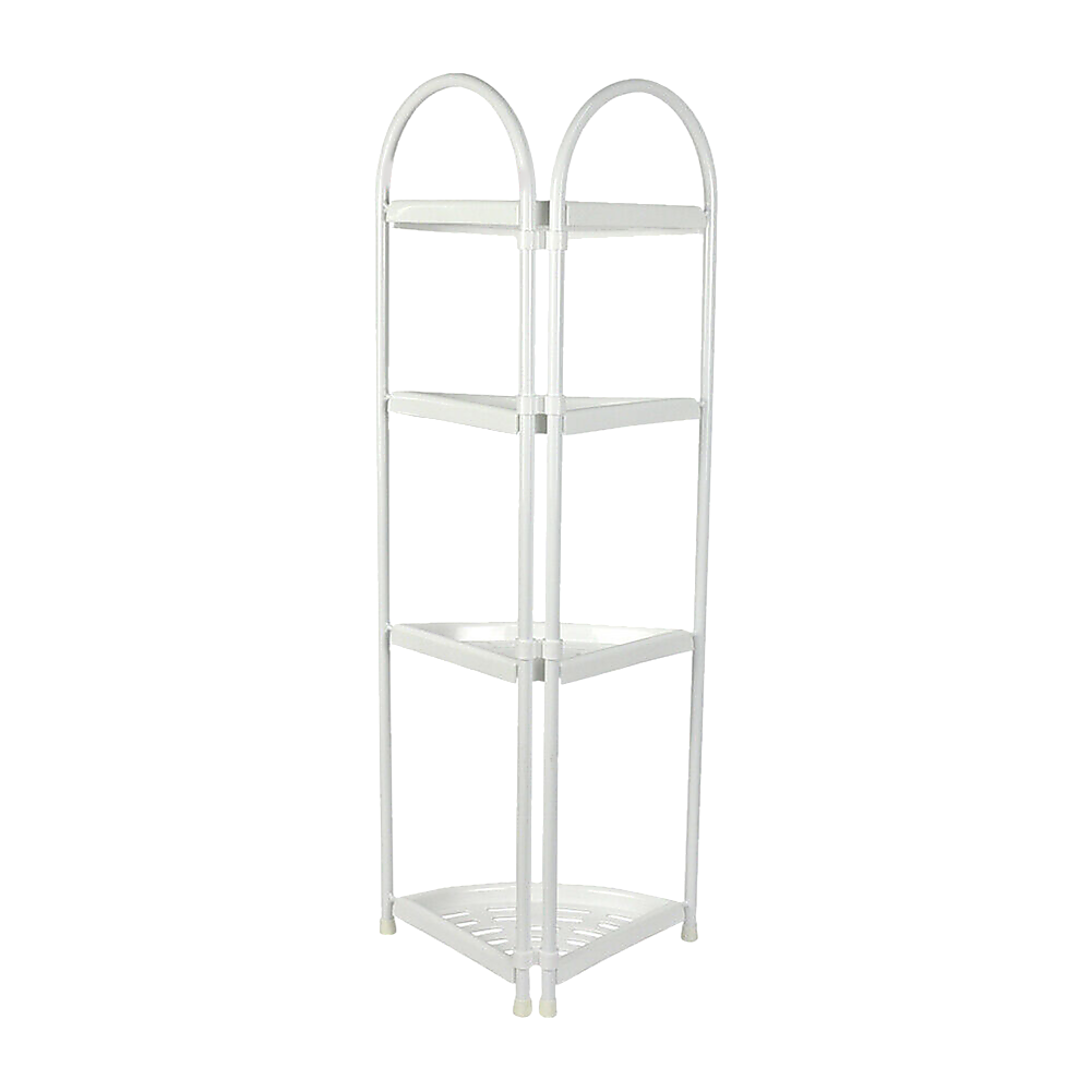 Kitchen Corner Shelf White Caddy Kitchen Shelves Organiser Bath and Kitchen Storage Rack 4