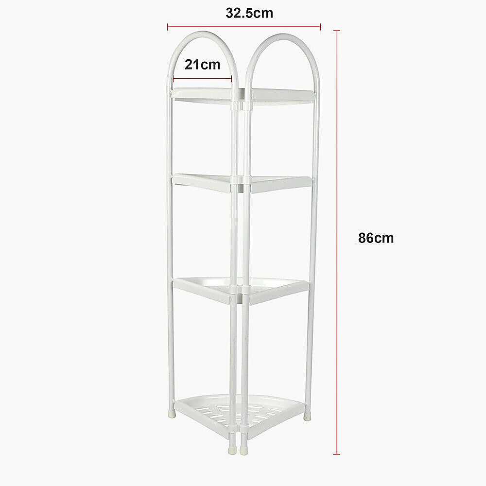 Kitchen Corner Shelf White Caddy Kitchen Shelves Organiser Bath and Kitchen Storage Rack 4