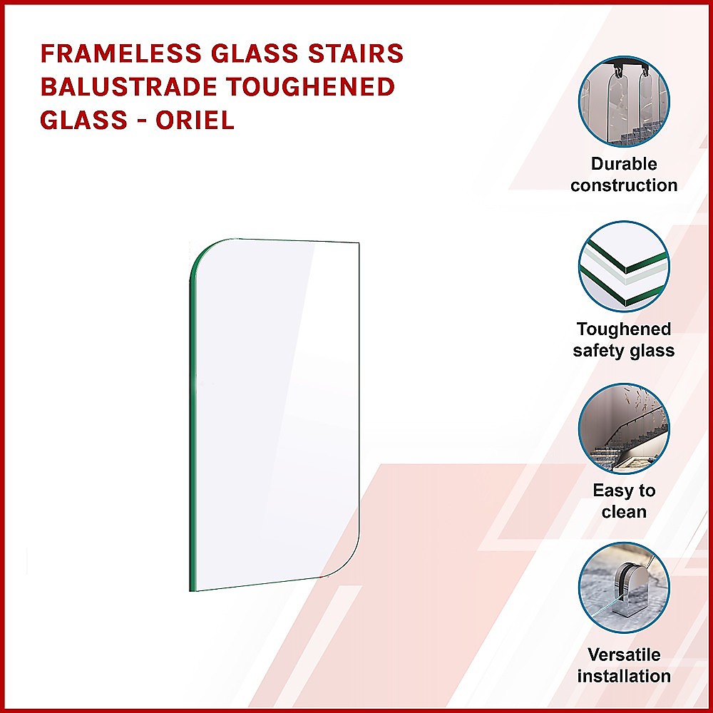 Frameless Glass Stairs Balustrade Toughened Glass - Oriel