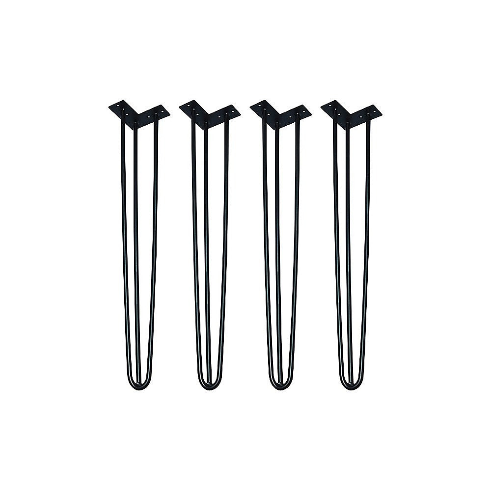 Set of 4 Industrial Retro Hairpin Table Legs 12mm Steel Bench Desk 71cm Leg