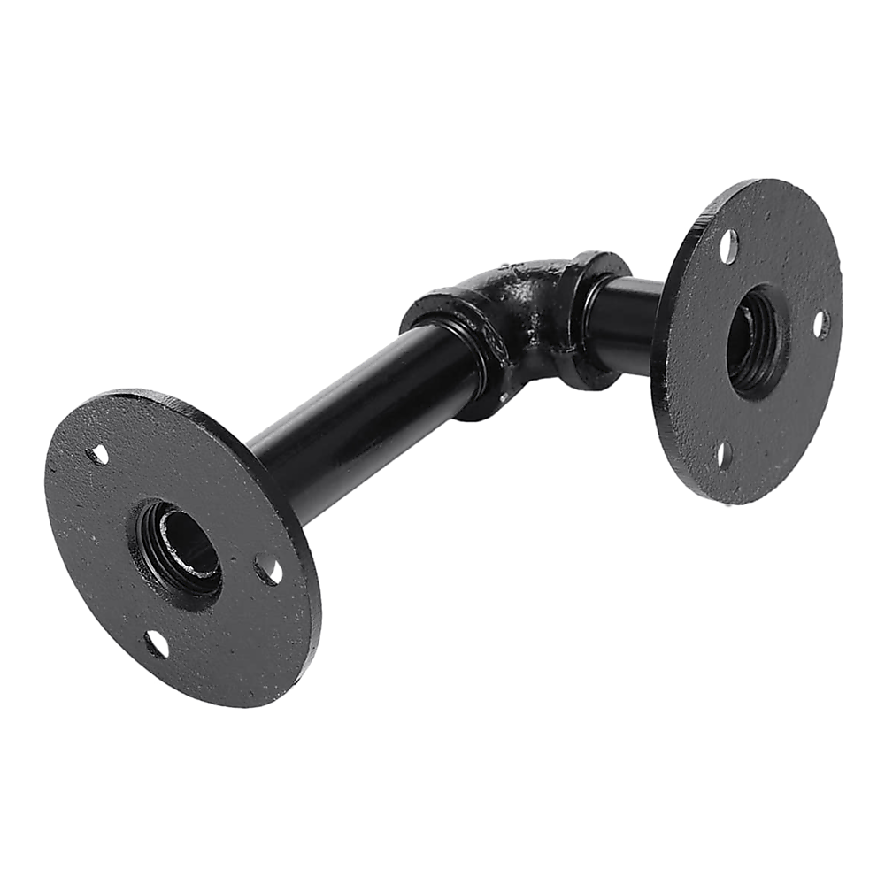 Industrial Black Iron Pipe Bracket Wall Mounted Floating Shelf  - Set of 2