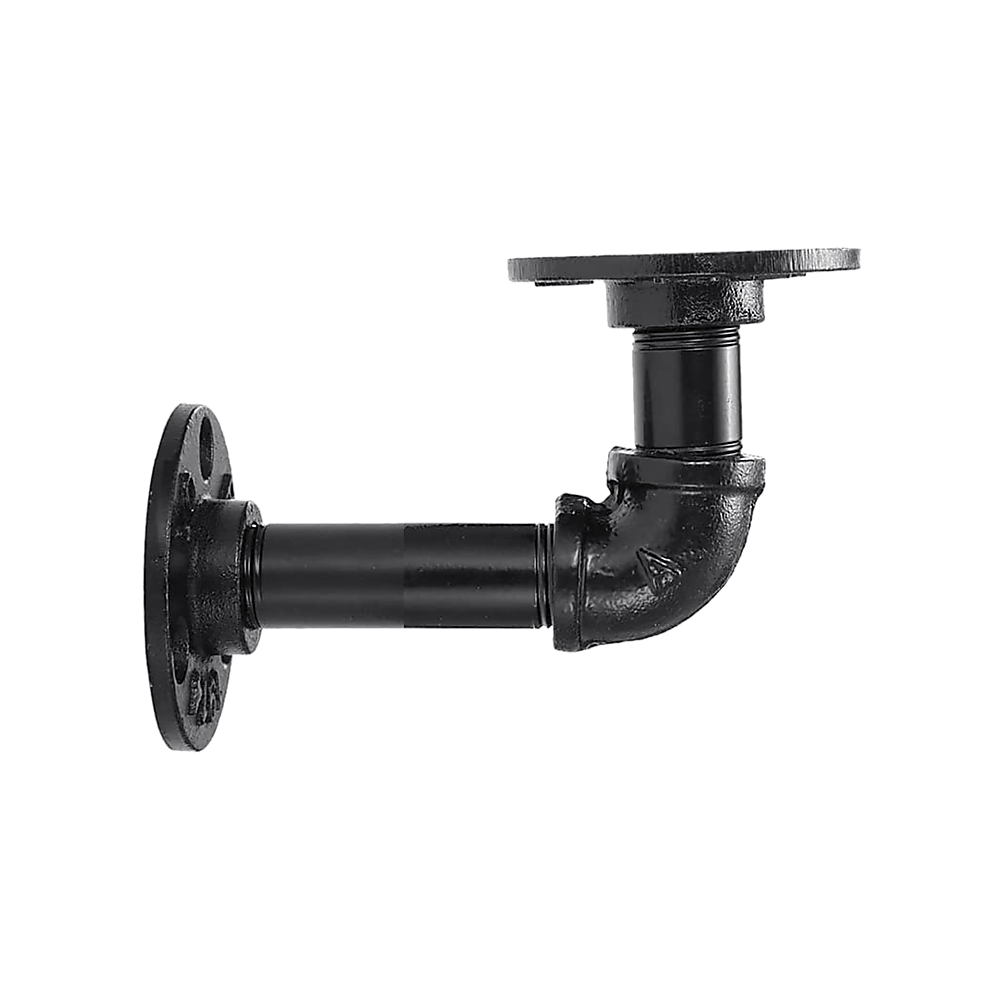 Industrial Black Iron Pipe Bracket Wall Mounted Floating Shelf  - Set of 2