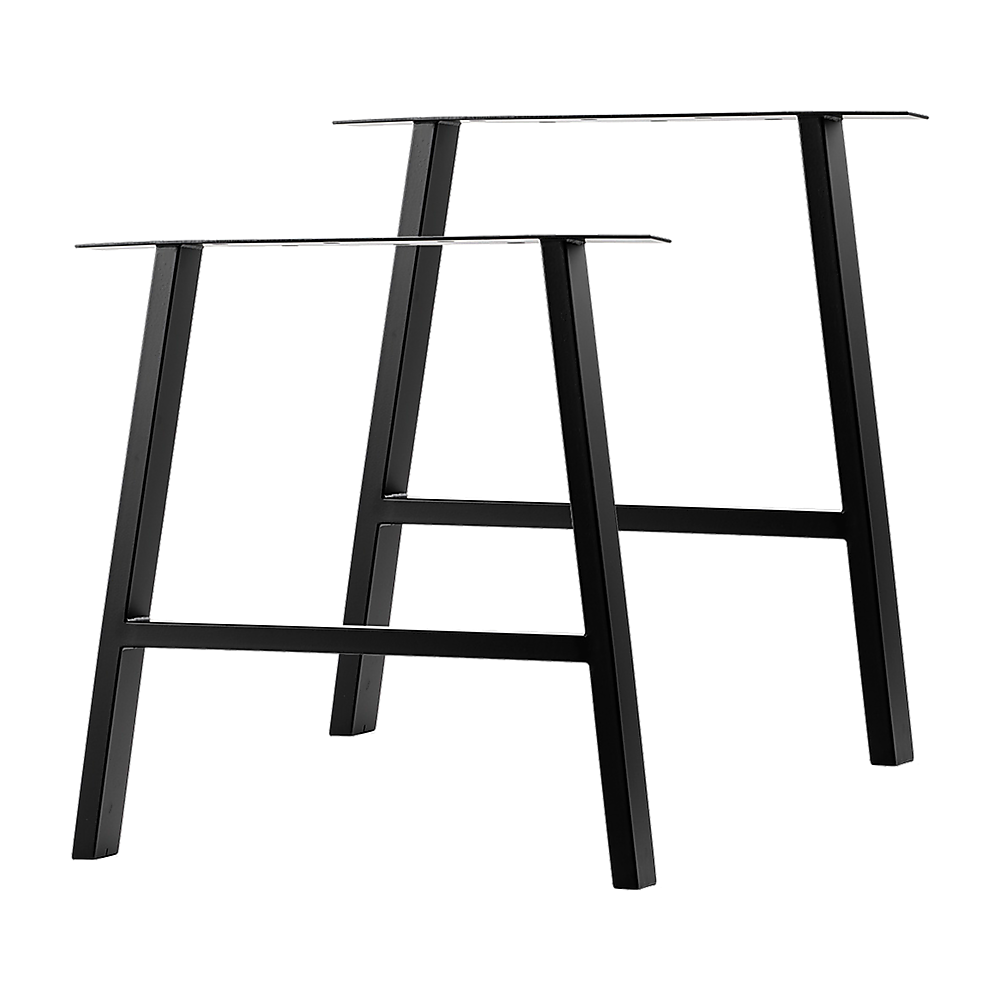 2x Rustic Dining Table Legs Steel Industrial Vintage 71cm
