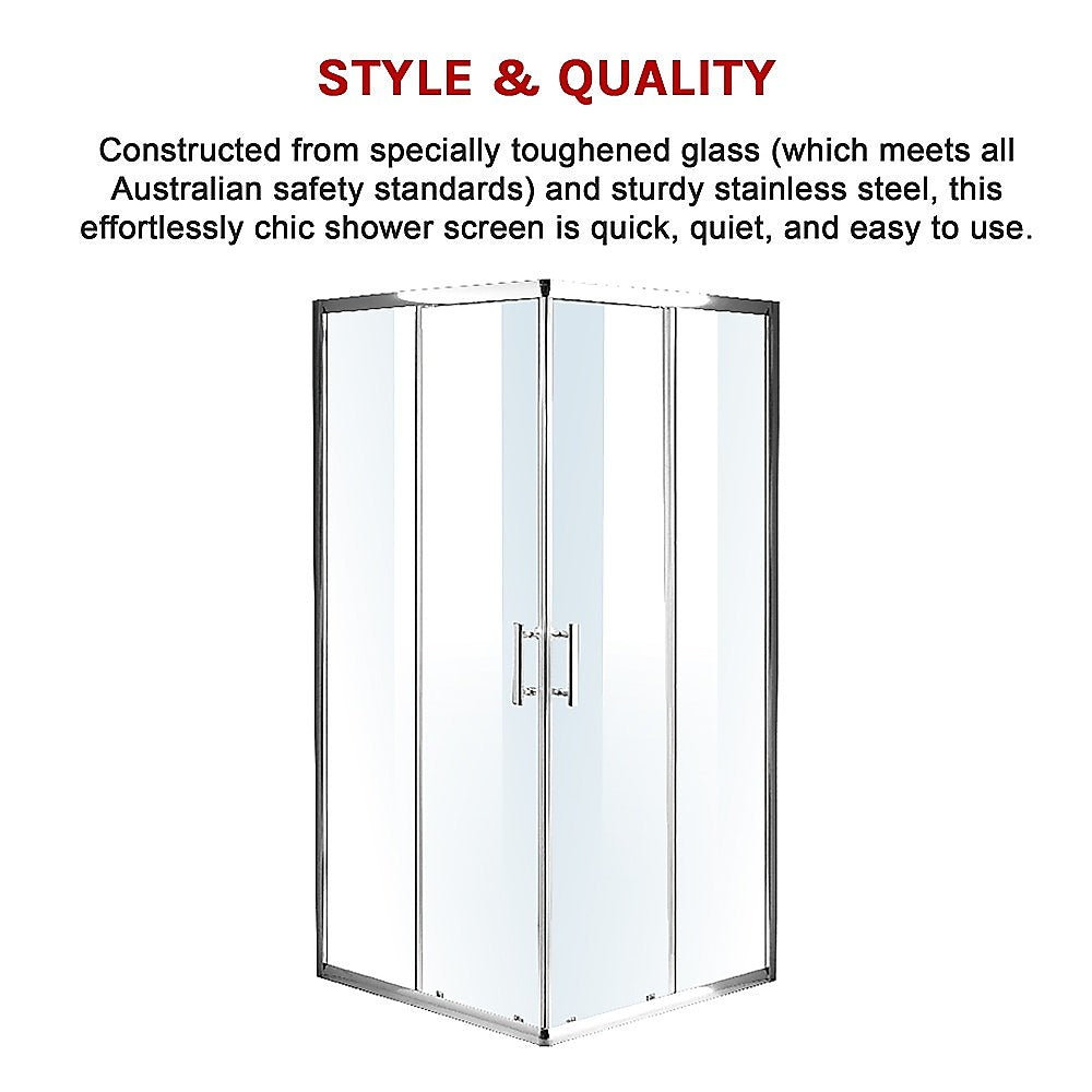 Shower Screen 1200x900x1900mm Framed Safety Glass Pivot Door By Della Francesca