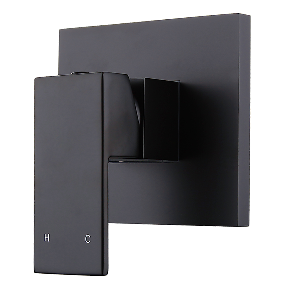 Polished Black Bathroom Shower Wall Mixer w/ WaterMark