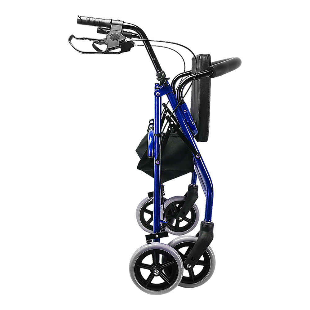 Rollator Walker Walking Frame With Wheels Zimmer Mobility Aids Seat Blue