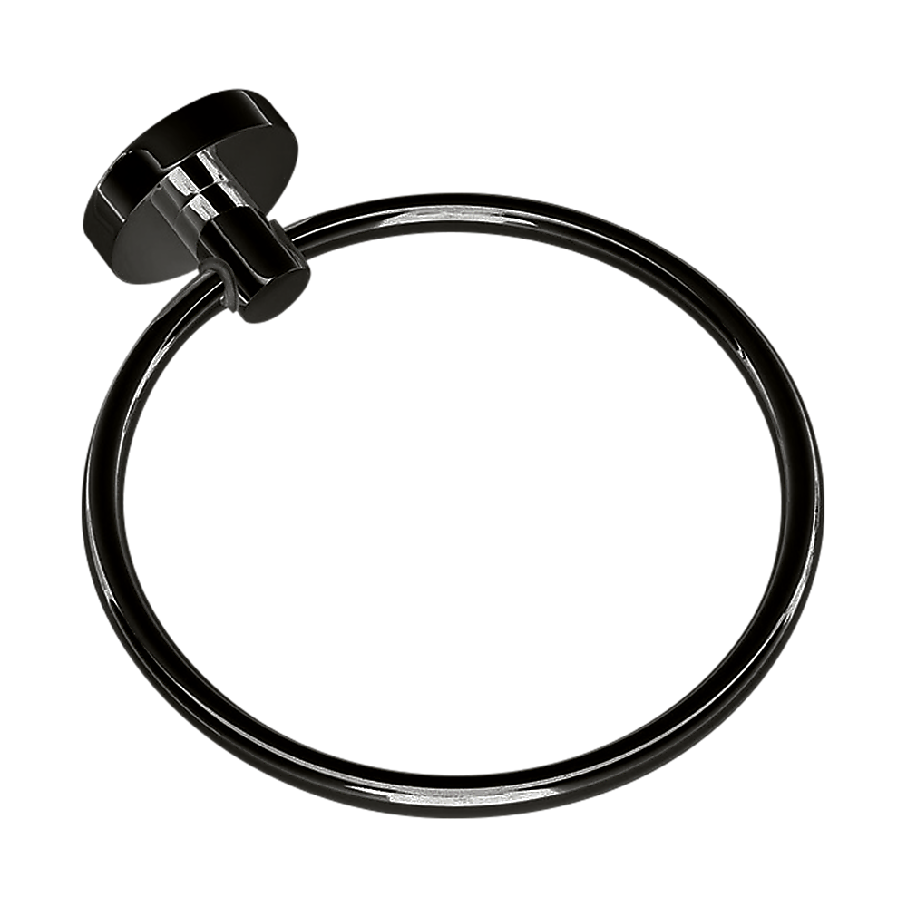Classic Towel Bar Rail Ring Matte Black Finish