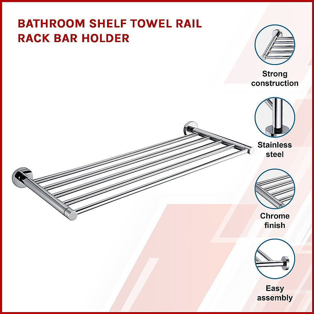 Bathroom Shelf Towel Rail Rack Bar Holder