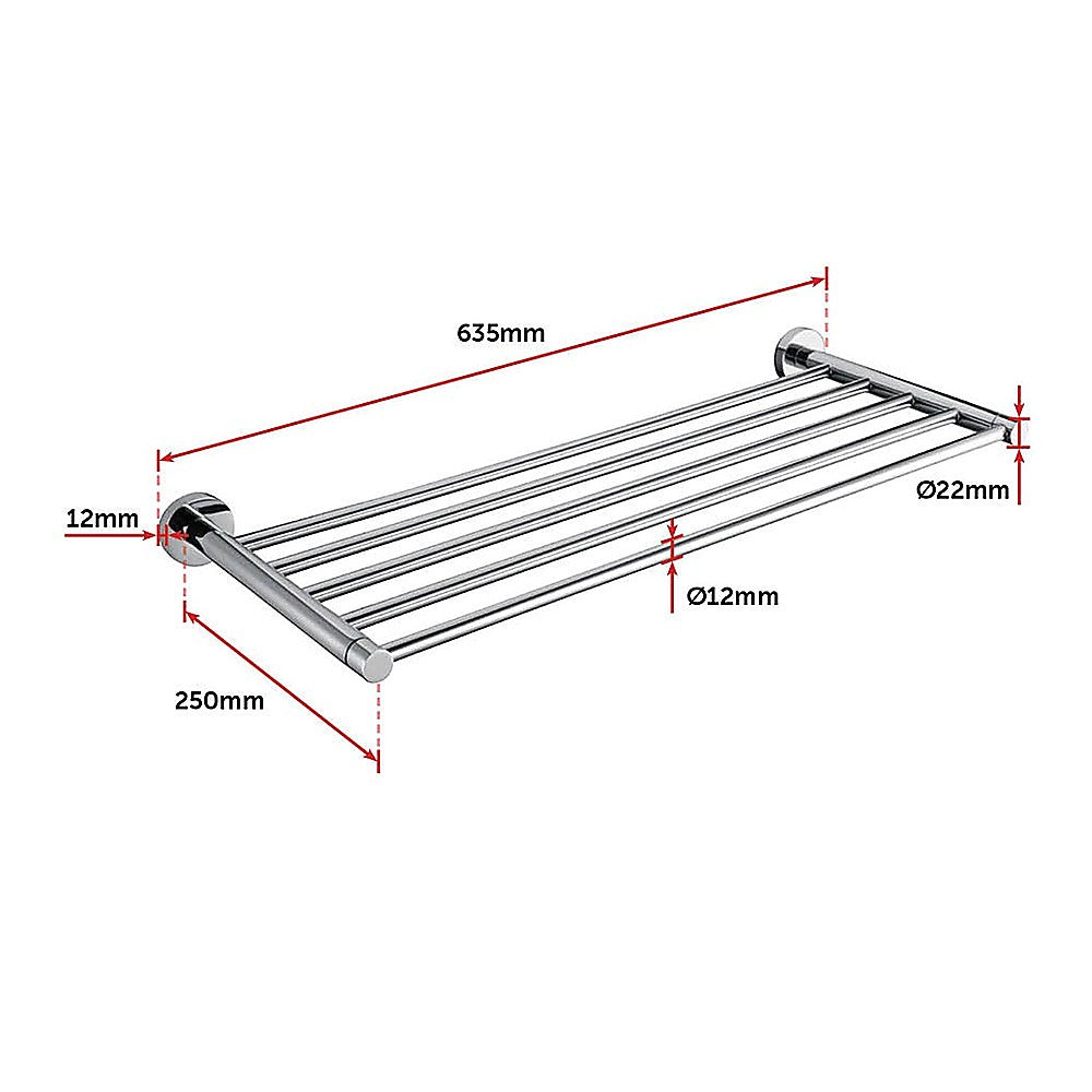 Bathroom Shelf Towel Rail Rack Bar Holder