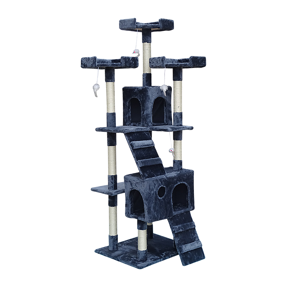 180cm Cat Tree Scratching Post Scratcher Tower Condo House Furniture Wood