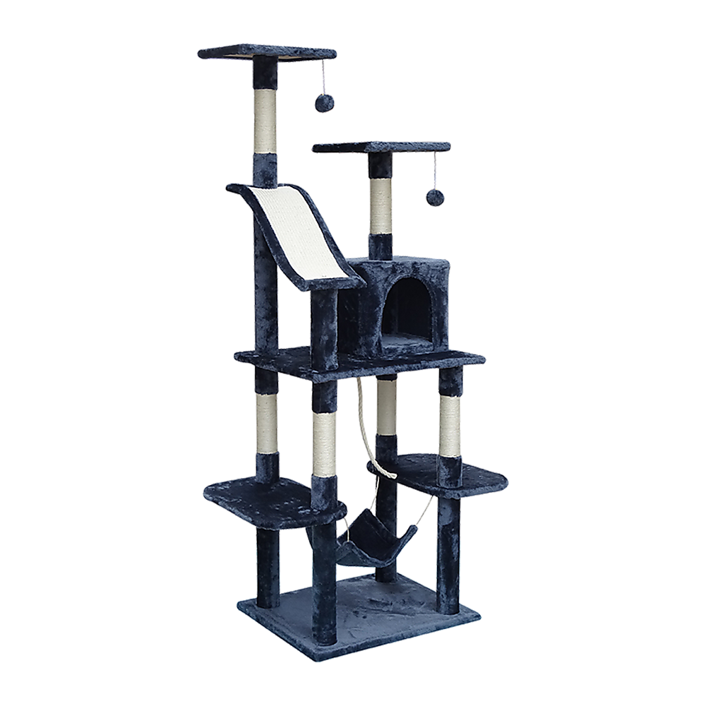 171cm Cat Tree Trees Scratching Post Scratcher Tower Condo House - Grey