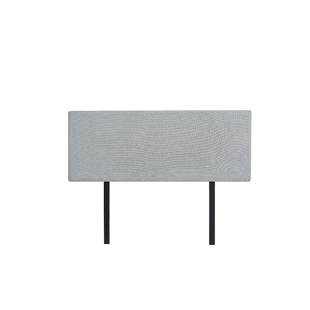 Linen Fabric Queen Bed Deluxe Headboard Bedhead - Stone Grey