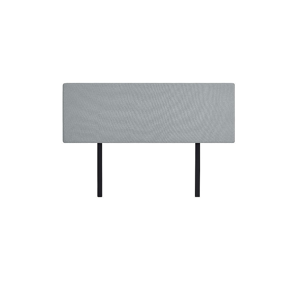 Linen Fabric King Bed Deluxe Headboard Bedhead - Stone Grey