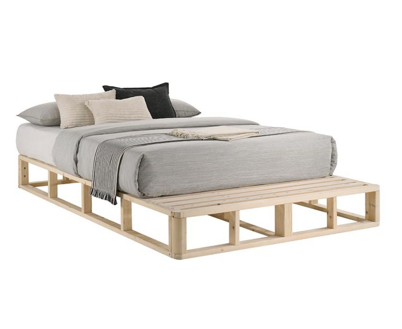 Kurt Wooden Platform Bed Frame Base King Single