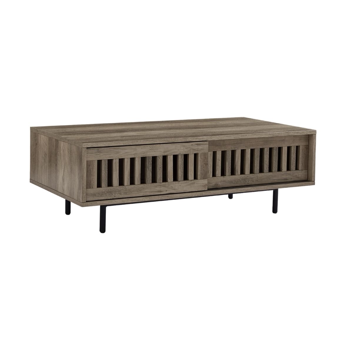 Nathan Mid-century Modern Dark Coffee Table with Storage