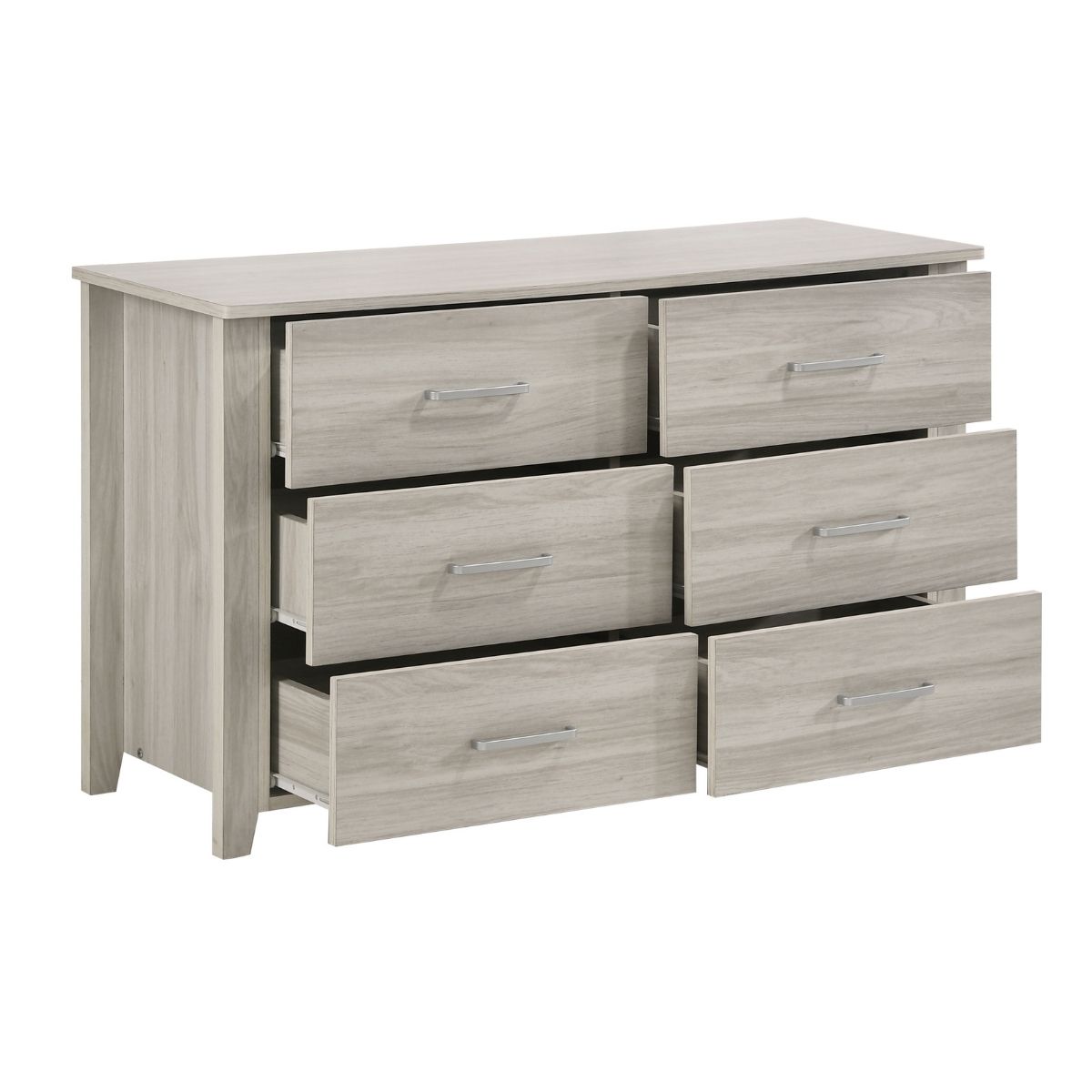 White 6 Chest of Drawers Bedroom Cabinet Storage Tallboy Dresser