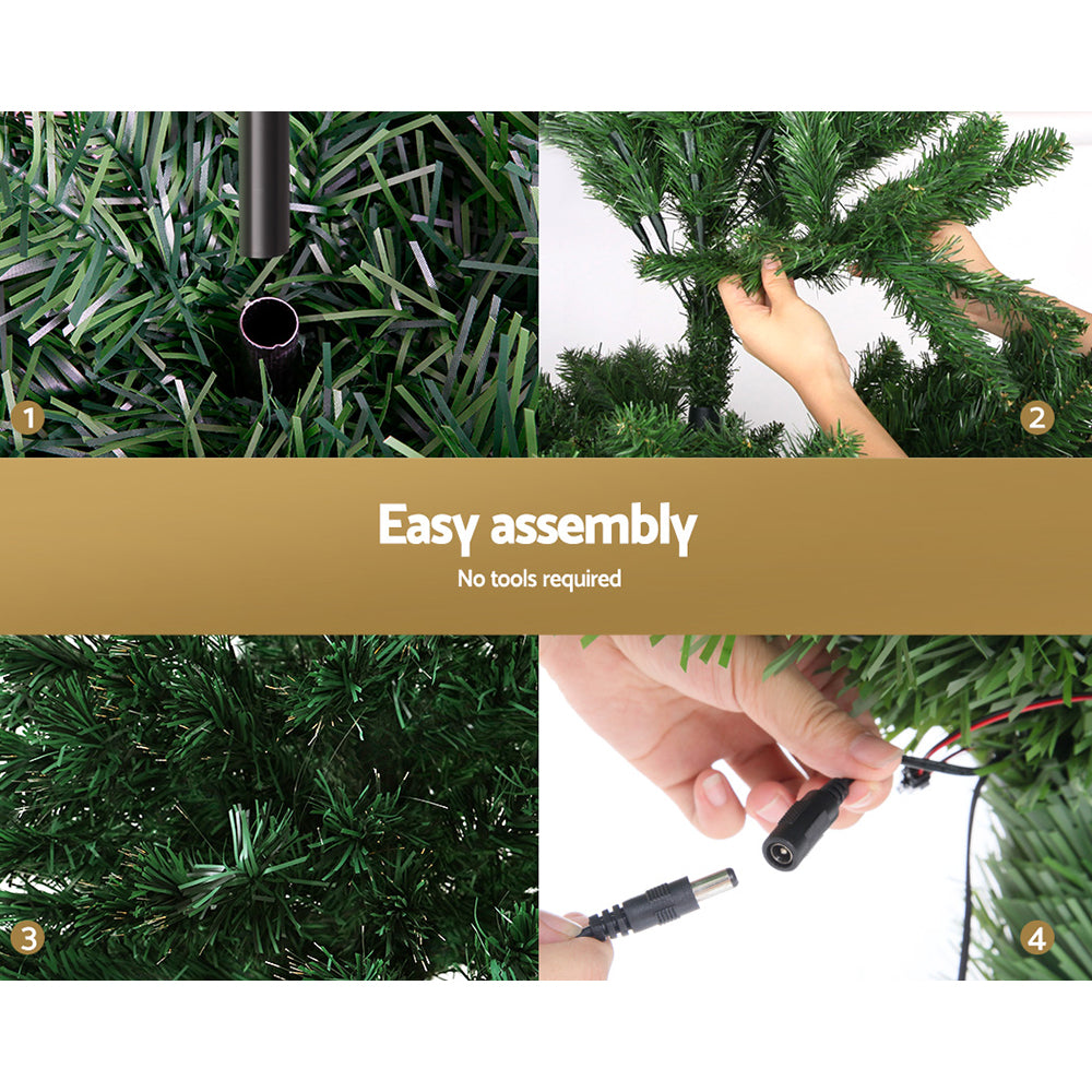 Jingle Jollys 1.8M 6FT LED Christmas Tree Optic Fiber Xmas Multi Colour Lights