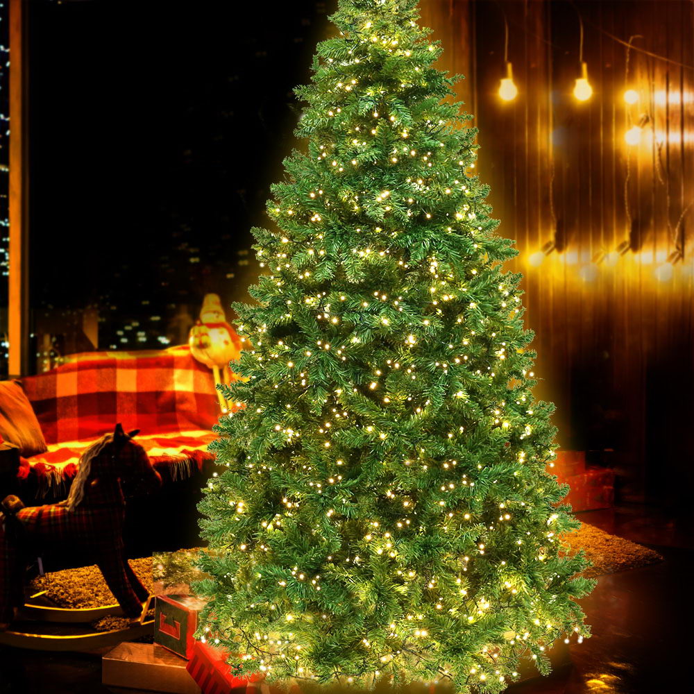 Jingle Jollys Christmas Tree 1.8M With 874 LED Lights Warm White Green