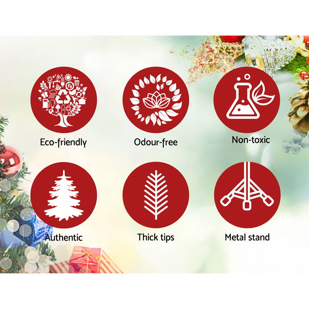 Jingle Jollys Christmas Tree 2.1M Xmas Trees Decorations White 1000 Tips