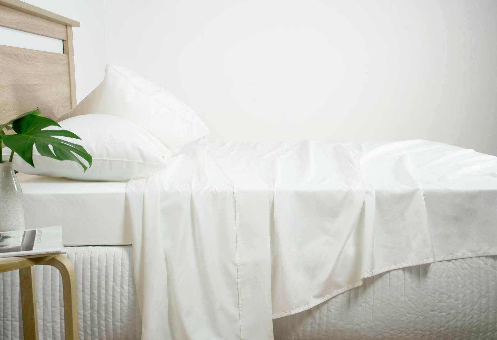 Ardor King Size 2500TC Cotton Rich Sheet Set (White Color)