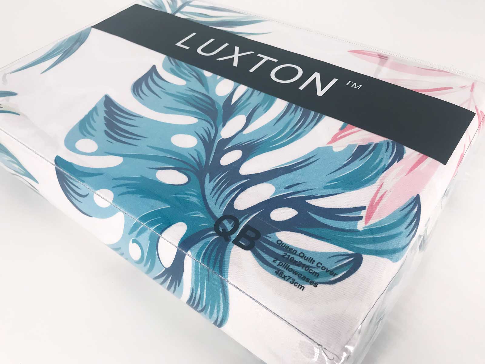 Luxton Queen Size 3pcs Palm Leaf Quilt Cover Set