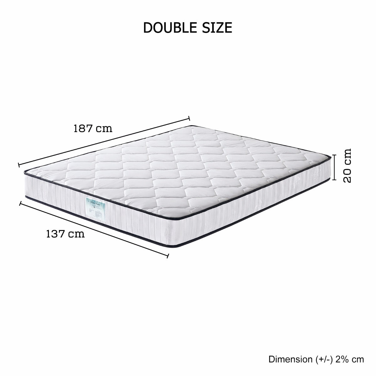 Double Size Mattress in 6 turn Pocket Coil Spring and Foam Best value
